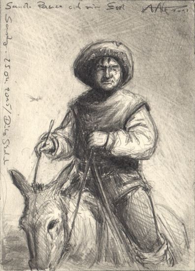Sancho Panza on his Donkey