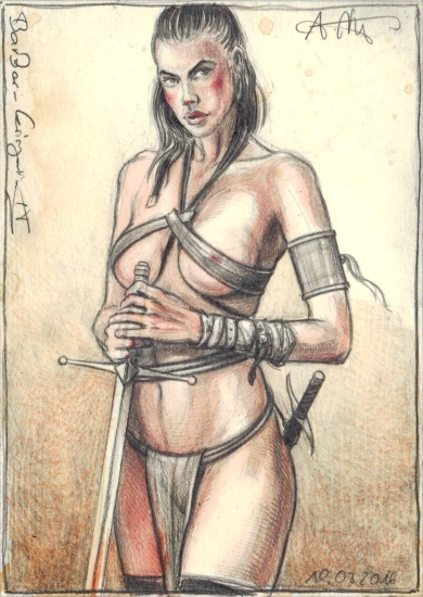 Barbarian female Warrior IV.