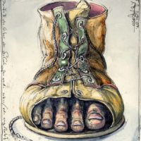 The foot that would rather have become a shoe