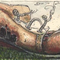 The forgotten boot in the garden