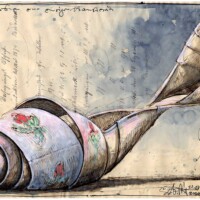 Shoe creation of a busy female hamster