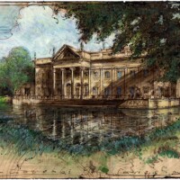 Palace in the Lazienki park of Warschau