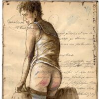 Nude with a hot shirt