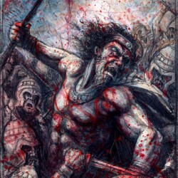 Ajax, in battle at the gates of Troy Ajax, in battle at the gates of Troy