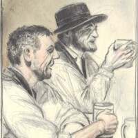 Two farmers in the beer garden