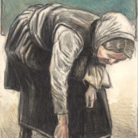 Old Farmer wife on the field